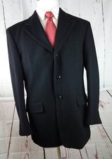 Bachrach 42L 3 Button Black Suit Blazer Sports Coat