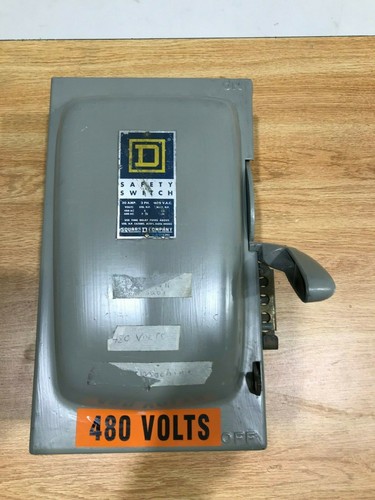 Sectionneur à Fusibles Square D H361 - 30A, 600V, 3P3W - Occasion Fonctionnel - Série A2/A1