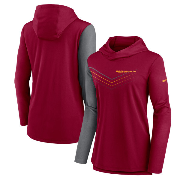 NWT$$65 Nike Washington Football Team Красная женская футболка с капюшоном и шевроном Dri-Fit S