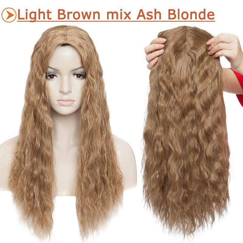 14"Classic Topper Hair Piece Women Curl Wavy Toupees Clip In As Human