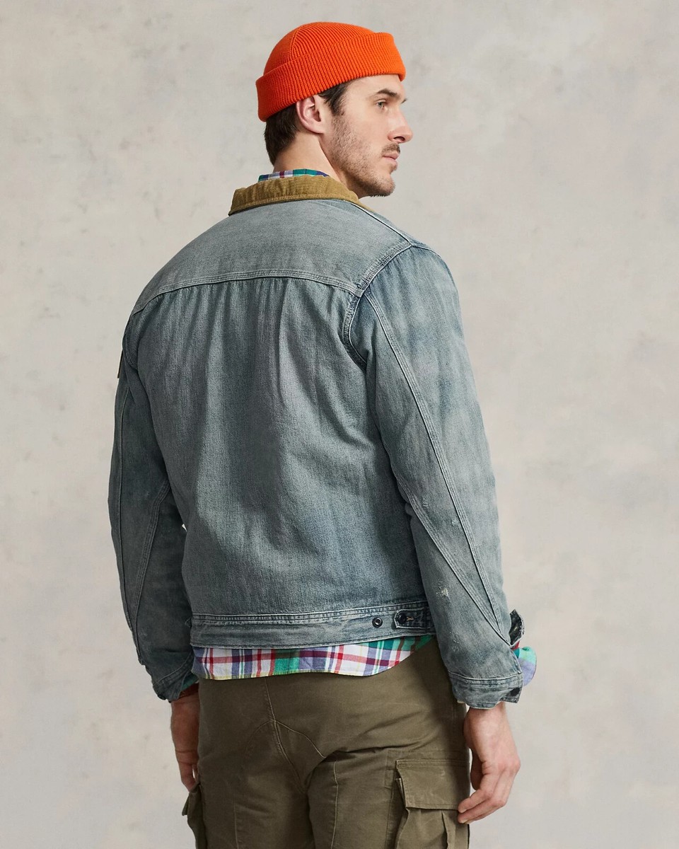 Polo Ralph Lauren Fillmore Denim Truck Bomber Jacket Mojave 