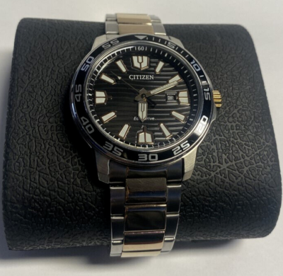 【美品】CITIZEN エコ・ドライブ AW1524-84E ブラック Citizen AW1524-84E Eco-Drive Two-Toned Sport Mens Watch Used | eBay