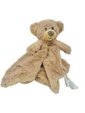 Kellytoy Bear Baby Lovey Security Blanket Lovie Rattle Brown Teddy Plush 14