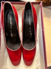 RARE Andrew Geller Vintage shoes Size 7 women Red
