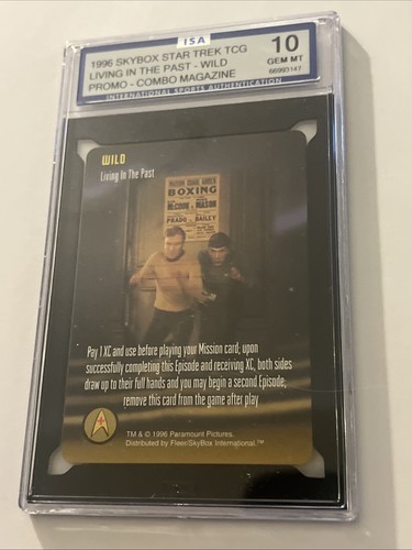 1996 Star Trek TCG Wild CARD Living in the Past PROMO Fleer/SkyBox GRADED ISA 10 - Picture 2 of 4