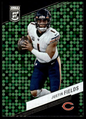 Justin Fields Green Disco 2022 Donruss Elite #60 Chicago Bears