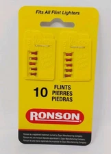 Ronson 10 Pack Lighter Flints Redskin Made In USA FLINT Fits All Lighters 2x5pk