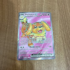 Pokemon TCG S&V Stellar Crown: Dachsbun ex 160/142 Ultra Rare Card - Near Mint