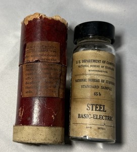 National Bureau of Standards (NBS) Standard Sample 65b Steel Basic-Electric 1944