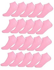20 Pairs Purple Ankle Socks for Girls Breathable Low Cut No Show Medium Pink