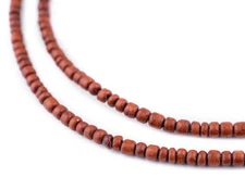 Brown Natural Coconut Beads 4mm Seed Wood 16 Inch Strand