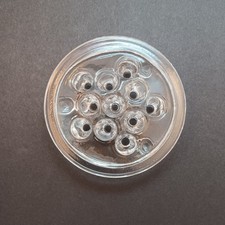 VTG Flower Frog 11 Holes Clear Glass Floral Arranging 3.5" x 1" EUC