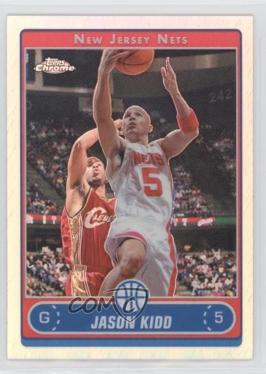 2006-07 Topps Chrome Refractor Jason Kidd #56 HOF k4s