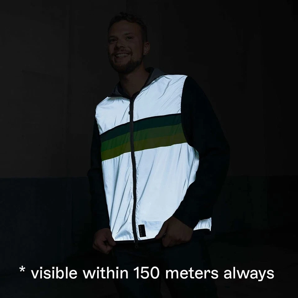 North Reflective Vest Size L – Stylish Hi-Vis Hoodie with Pockets & 2-Way Zip... - Image 2 of 4