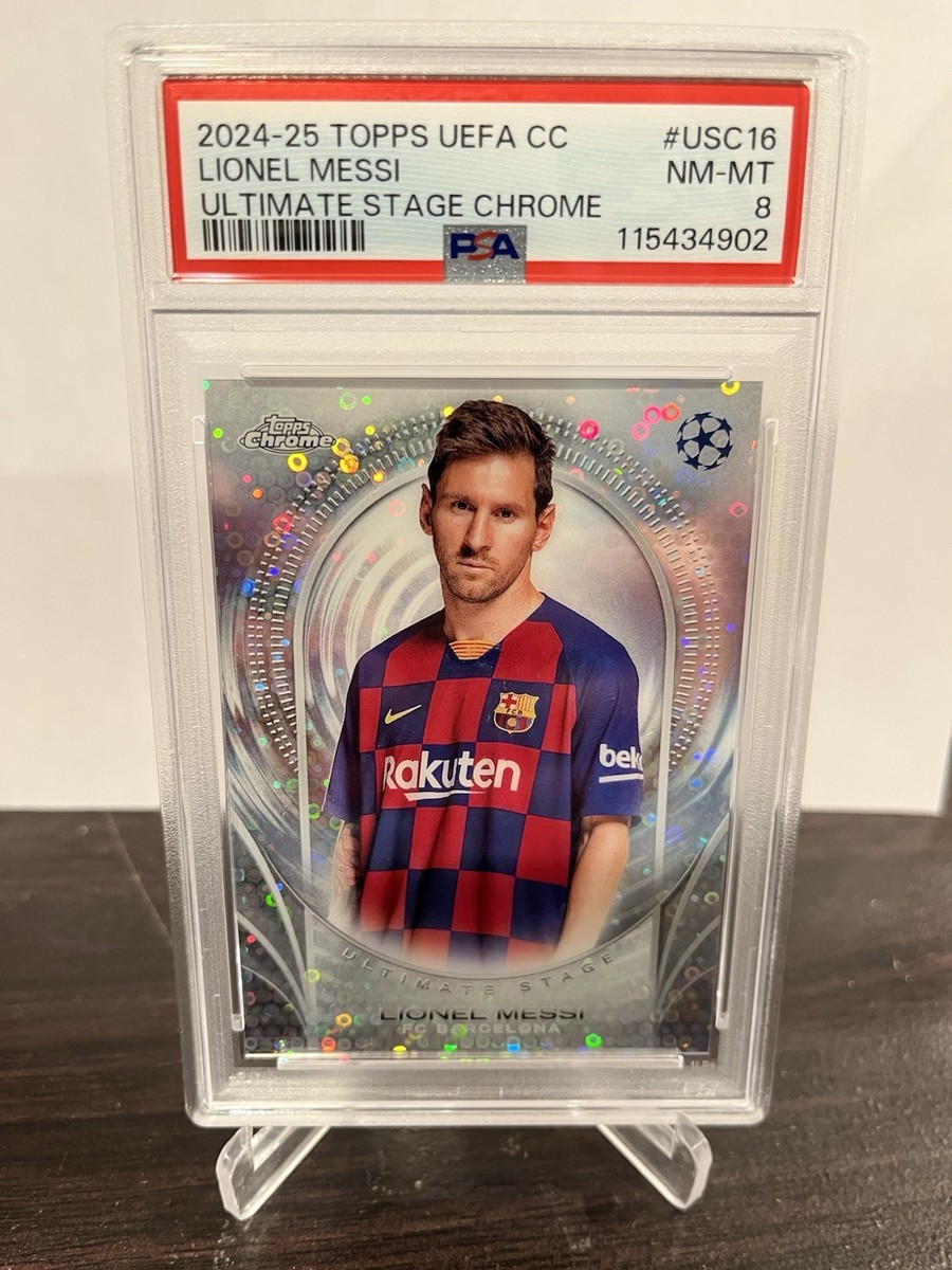 2024-25 Topps Uefa CC Lionel Messi Ultimate State Chrome PSA 8 | eBay