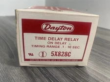 New Dayton 5X828C Solid State Time Delay Relay On Delay 0.1-10sec  120VAC 8-Pin