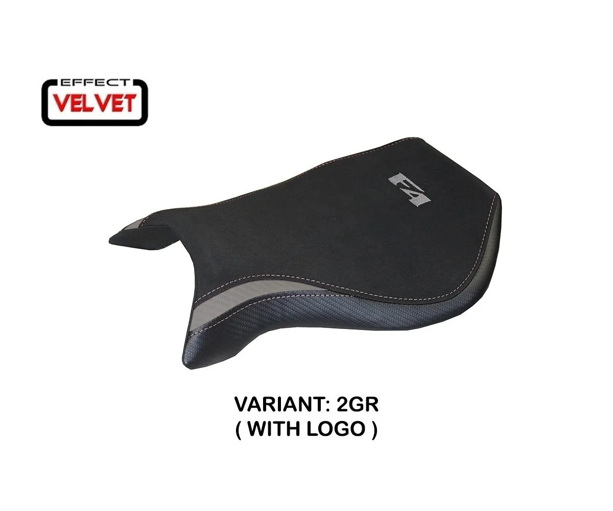 Seat saddle cover Laila Velvet Gray (GR) TPZ for MV AGUSTA F4 1999 > 2009 tR