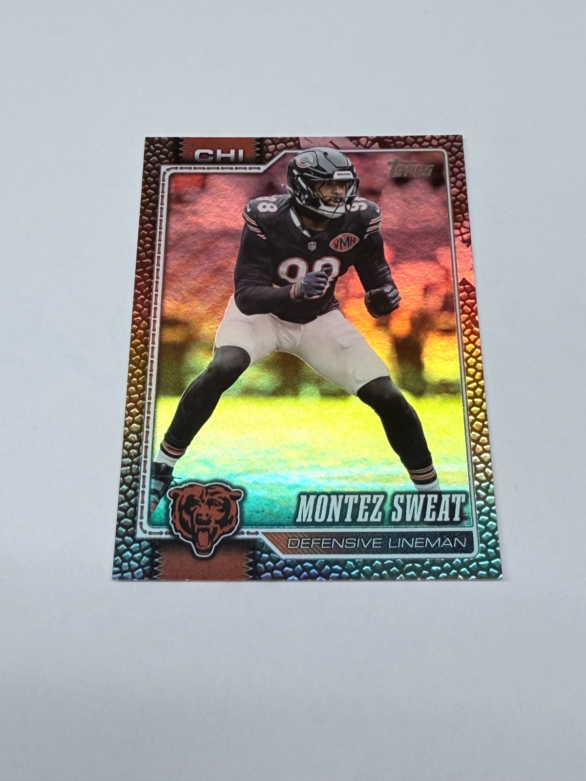 2026 Topps Montez Sweat Football Leather Foil Chicago Bears