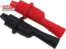 AC15 Insulated Test Probe Push on Alligator Clips Crocodile Clamps Use for Test