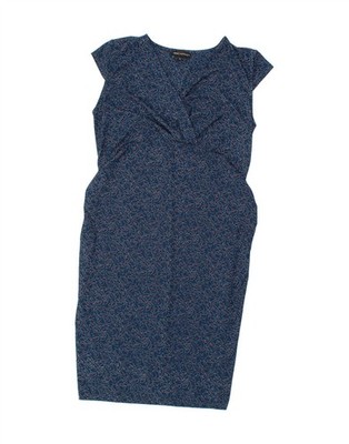 NEXT Damen Umstands-Etuikleid UK 12 Medium marineblau Blumenmuster Polyester QS11