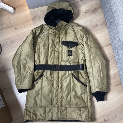 Refrigiwear Parka Jacket Coat Adult Large Tan Hood Vintage NY USA - Picture 1 of 13