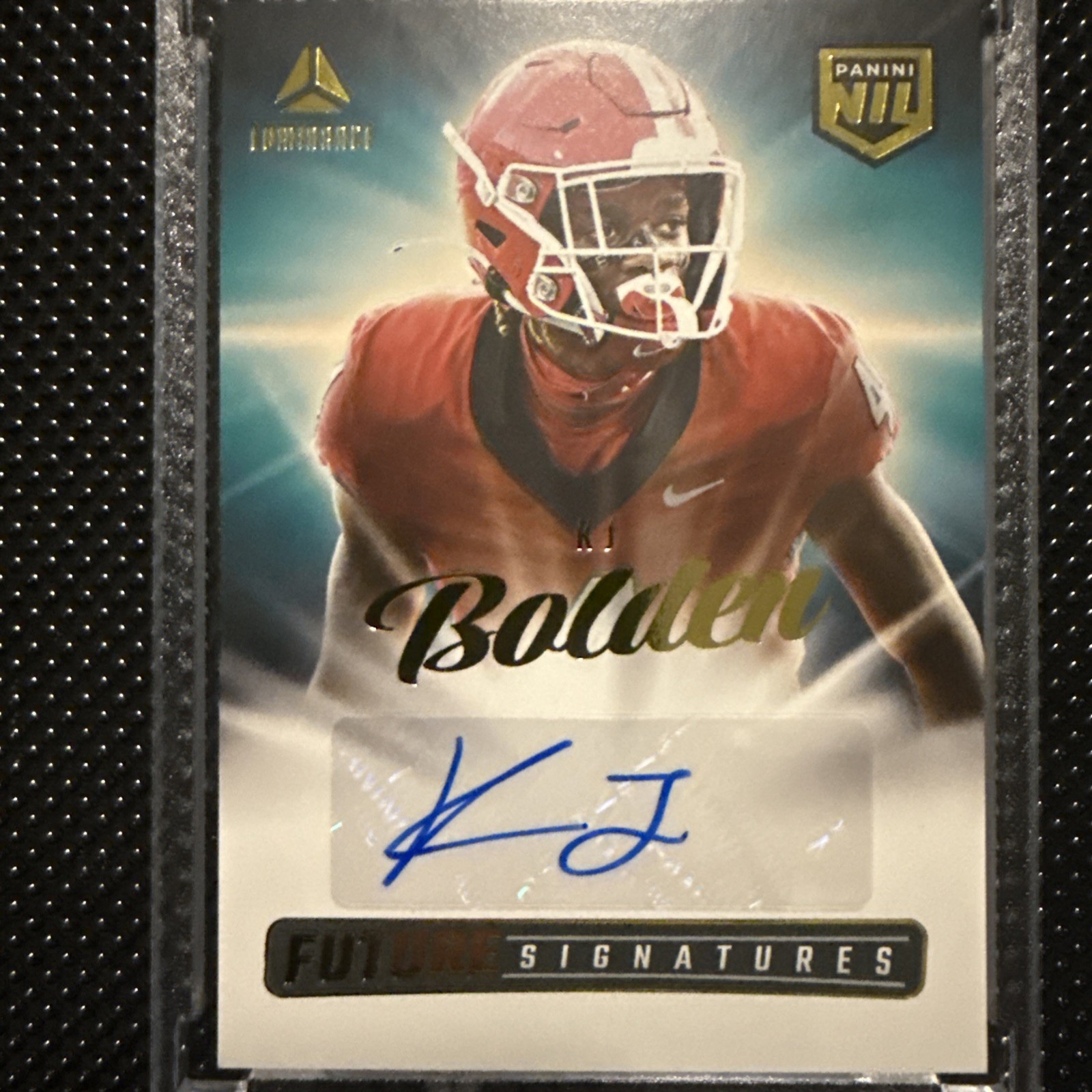 2025 Panini Luminance KJ BOLDEN #NIL-KBN Future Signatures NIL Gold Auto