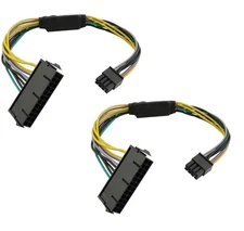 11 Inch 24-Pin to 8-Pin ATX PSU Power Supply Adapter Cable, 18AWG, Motherboard
