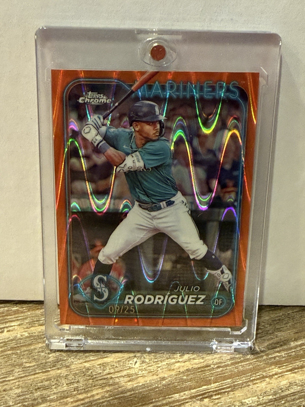 2024 Topps Chrome - Julio Rodriguez #300 Orange Wave Refractor /25
