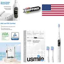 Rechargeable Electric Toothbrush with Smart Display and Missed Spot Detection