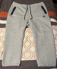 Nike Tech Fleece Open-Hem Sweatpants Joggers HJ6533-063 Gray Black Men’s Size S