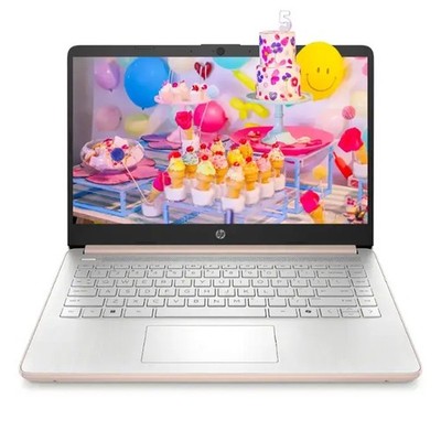 HP 14'' Student Laptop Intel N150 8GB RAM, 384GB Storage , Win11 Pro, Rose Gold