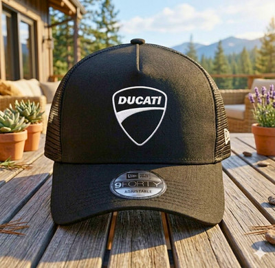 Ducati Embroidered Trucker Hat Mens Motorcycle Racing Mesh Cap Snapback