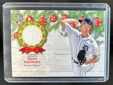 2022 Topps Holiday Matt Manning Relics RC Jersey Rookie #WRC-MM Tigers