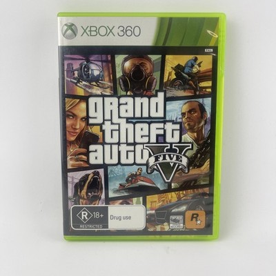 Grand Theft Auto V  (5) - Microsoft Xbox 360 - Manual - 2 Disc Set - Map - PAL