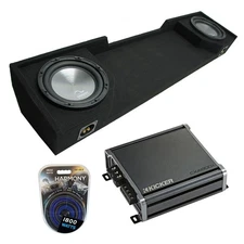 1988-1998 GMC Sierra Ext Cab Truck Harmony A102 Dual 10" Sub Box & CXA800.1 Amp
