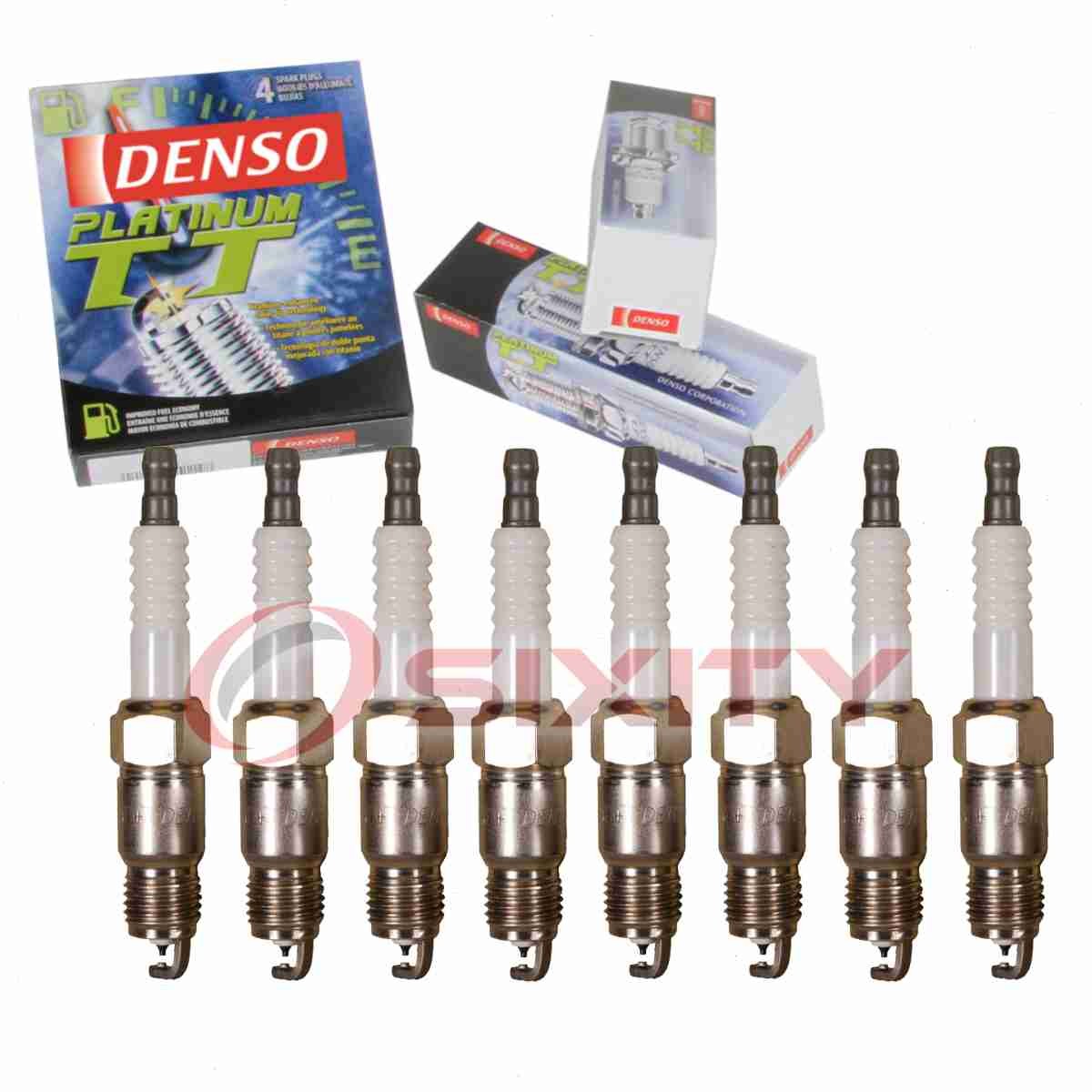 8 pc Denso Platinum TT Spark Plugs for 1987-1997 Chevrolet P30 5.7L 7.4L V8 lg