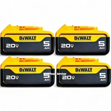 (4) New DeWALT DCB205 20V 20 Volt MAX Lithium Ion 5.0 Ah XR Li-Ion Battery Packs