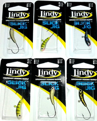 Lindy Tackle  3/16 Slick Ice Jigs  (Lot of 6-SJ316-43)