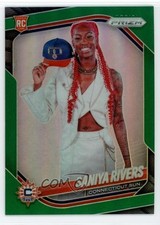2025 Panini Prizm WNBA Variation Green Saniya Rivers #150 Rookie RC 1ny5