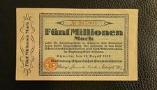 Germany Schwerin, 1923, 5 millionen Mark, VF