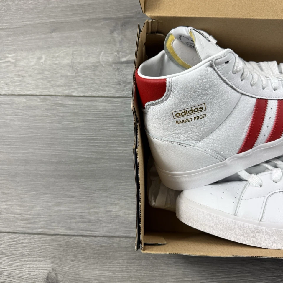 Adidas Basket Profi - Basket 'Bianco/Rosso' - Taglia UK 9 / EU 43 1/3 - Immagine 3 di 4