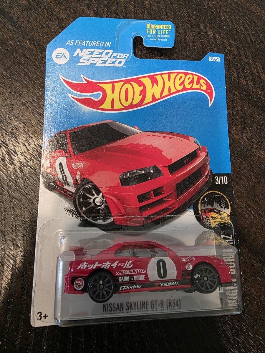 Hot Wheels Nissan Skyline GT-R (R34) Nightburnerz Red 1:64 Need