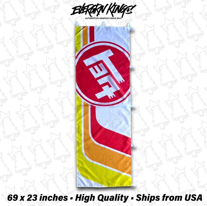TEQ Toyota Racing Heritage Nobori Flag Japanese Garage Banner JDM