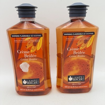 2 Lampe Berger Crème Brûlée Fragrance Oil 500ml 16.9oz Vtg Discontinued Scent