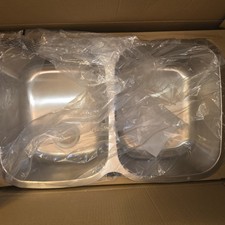 32" Signature Hardware Calverton Double Bowl Stainless Steel Sink SHCAUCA3221E