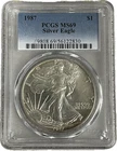1987 American Silver Eagle PCGS MS69 Beautiful #44