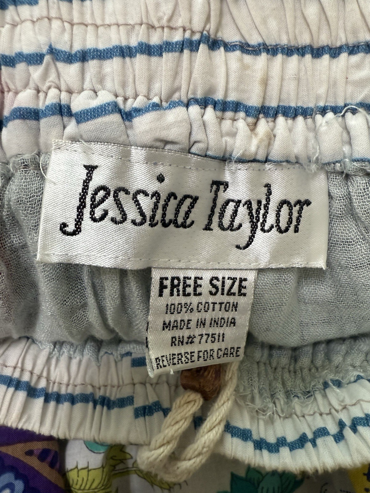 Boho Patchwork Drawstring Flowy Skirt Jessica Tay… - image 5