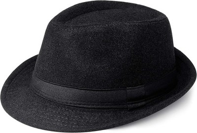 Schwarzer Filzhut für Herren - Mafia Gangster Stil