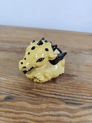 Kevin Francis Face Pots 2003 Pittsburgh Dragon Figur schwarz gold exklusiv UK