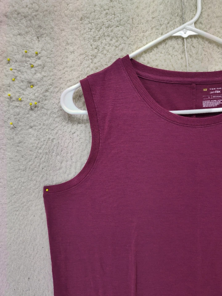 Top Tek Gear Mujer Grande Borgoña Mezcla de Poliéster Sin Mangas Seco Tek Tank Fit Foto 2 de 4
